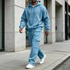 Herren Mode Lässig Übergröße Locker Geschnitten Hoodie und Mehrere Taschen Jogginghosen Set für den Alltag