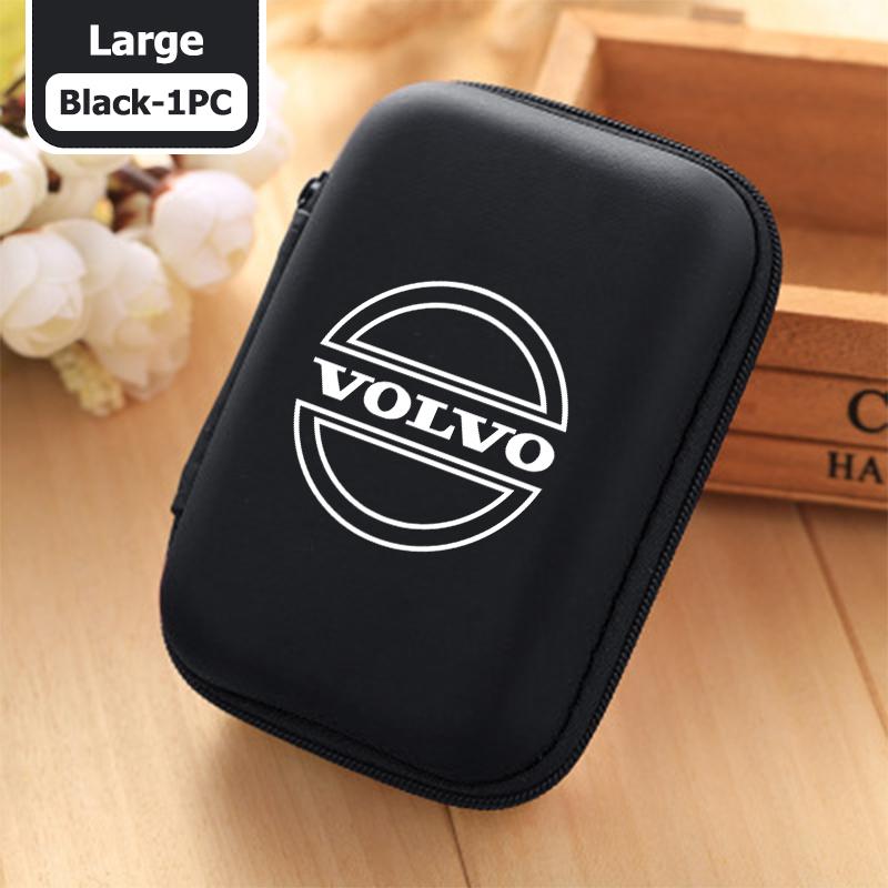 Car Portable EVA Bluetooth Earphone Cable Case Storage Bag For Volvo S60 S80 S90 C30 XC40 XC60 XC70 XC90 V40 V60 V90 T6 HL9