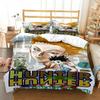Anime HUNTER HUNTER Bedding Set Printed Bed Set With Pillowcase Bed Duvet Cover Soft Single Double Queen Super King Size