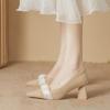 High-heeled Single Shoes for Women's Autumn and Winter New French Medium Thick Heel Pointed Head Shallow Mouth Small Fragrant Shoes Retro Style