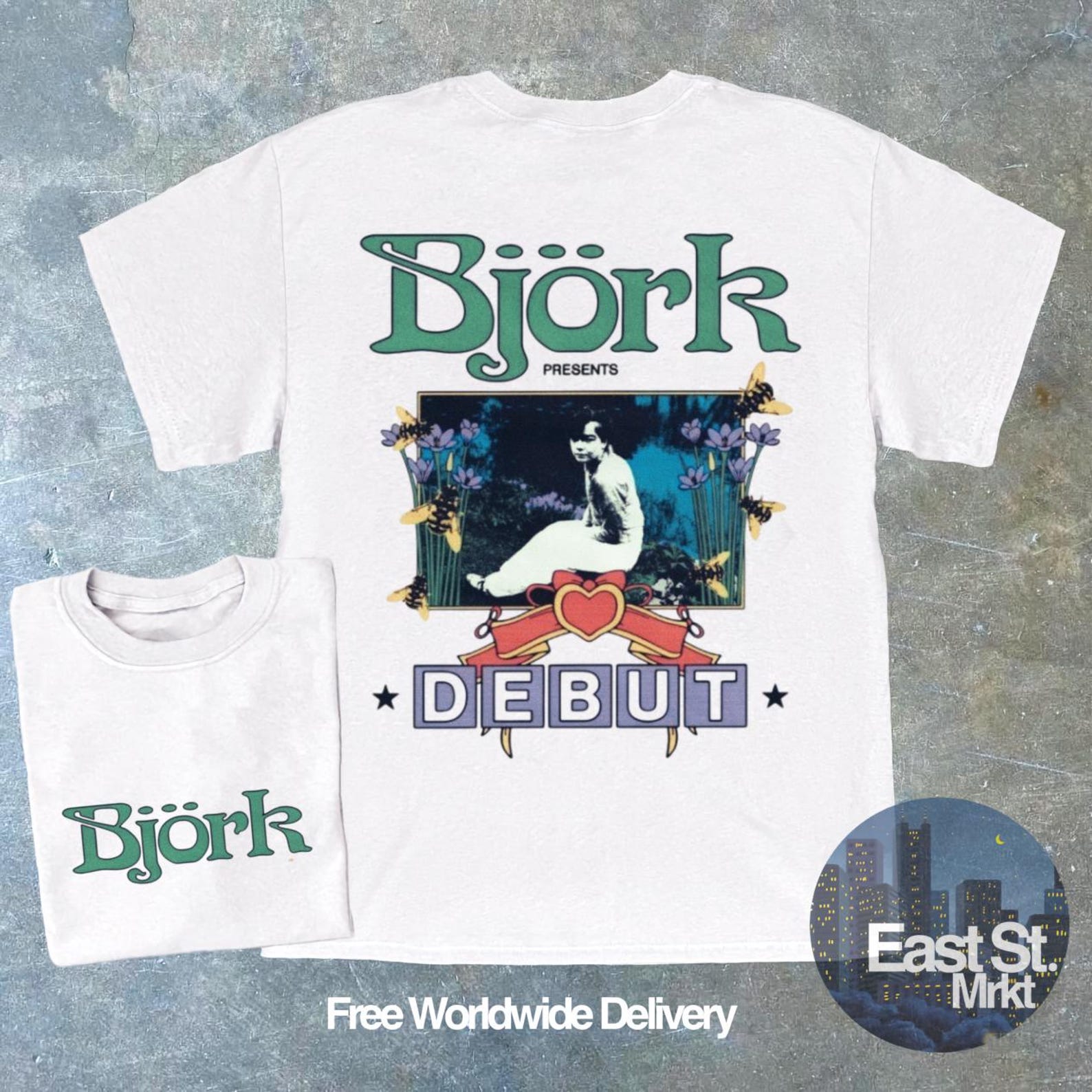 Bjork Debut T-shirt: Vintage 90s Retro Style 3XL