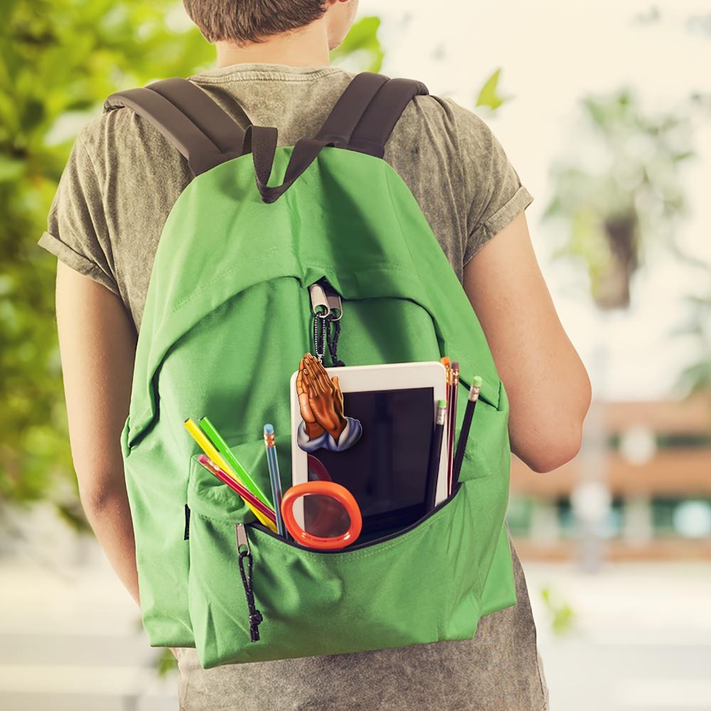 Jesusgebet Handanhänger 2D Christlicher Auto Innenraum Rückspiegel Anhänger Auto Anhänger Heim Wanddekoration Schlüsselanhänger Rucksackanhänger