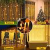 1PC 7M/23ft LED Solar Icicle String Lights Waterproof Curtain Light For Balcony Patio Yard Garden Party Outdoor Christmas Decor