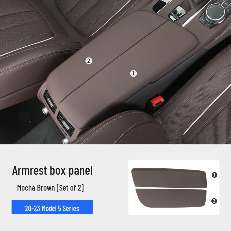Накладка на подлокотник центральной консоли BMW для серий 3, 5, X3, X4, iX3/i3, X5, X6, X7 - Кожаный защитный чехол