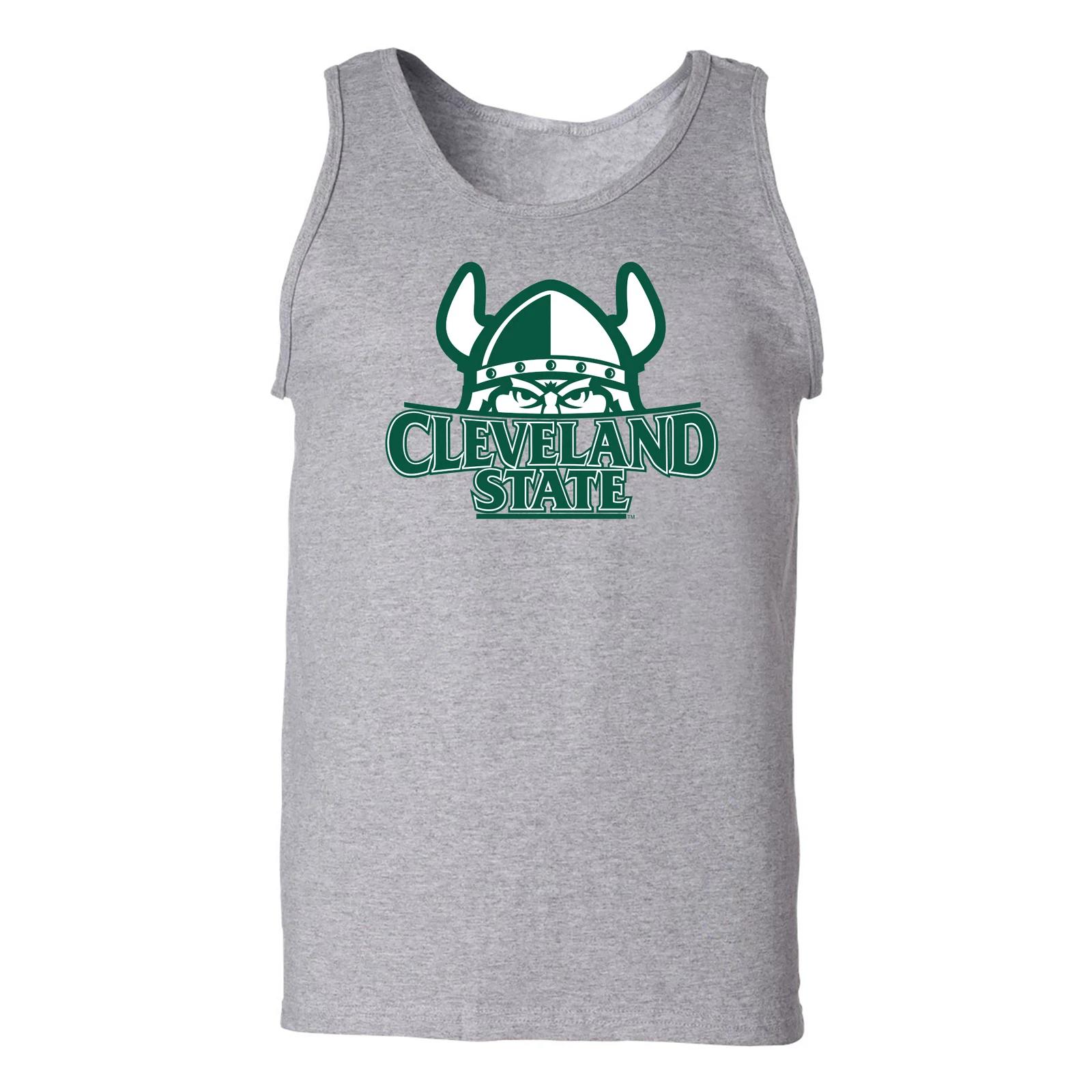 Cleveland State Vikings Primary Logo Tank Top - Sport Grey XL