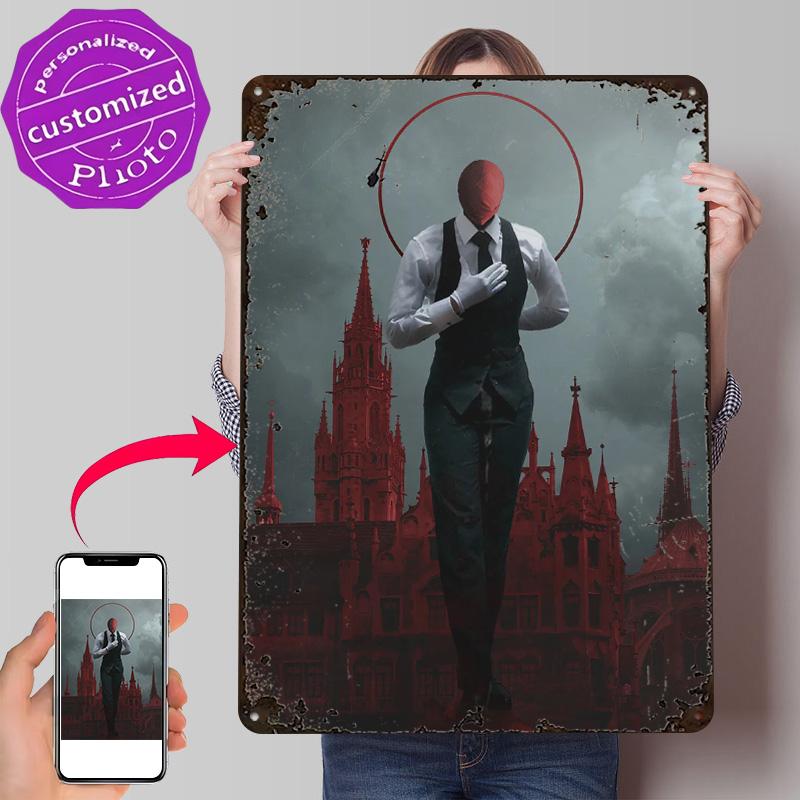 The Mirage Personalized D Textured Metal Poster Wall Art Tinplate Sign for Home Decoration Gaming Bar Accessories Room Decor