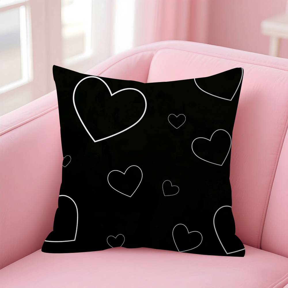 Love Heart Pattern Cushion Cover Car Throw Pillow Case For Sofa Car Christmas Gift 40x40cm 45x45cm