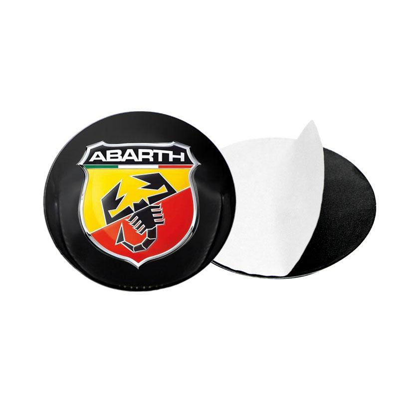 4pcs Car Wheel Center Hub Center Cap Rim Hub Dustproof Cover Emblem Sticker For Abbas Abarth Fiat Punto124/125/500 Stilo Ducato