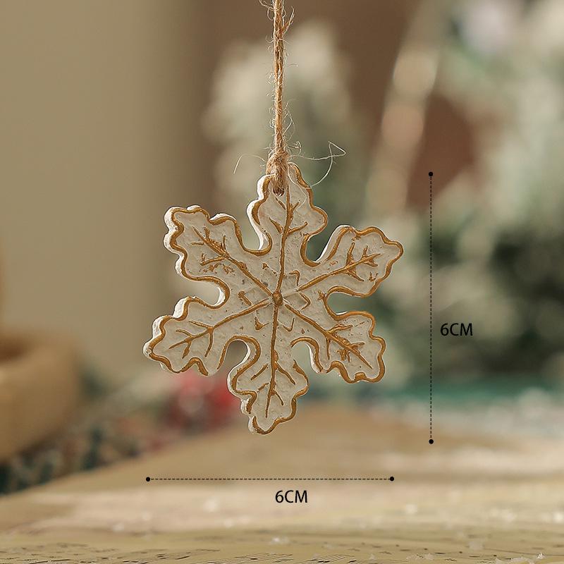American Retro Christmas Snowman Cane Resin Pendant for Tree Decoration