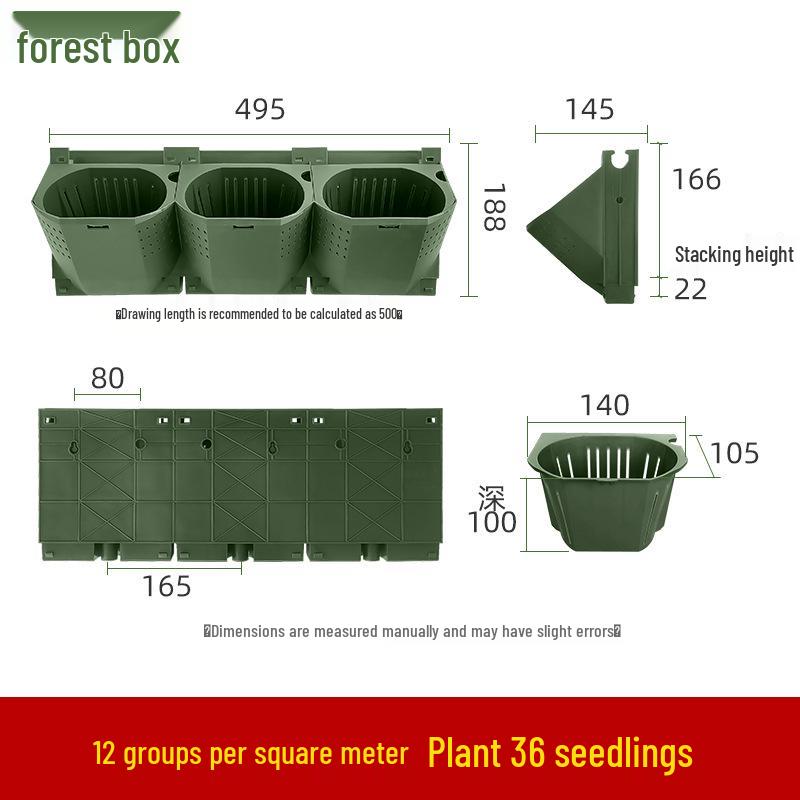 Vertical 3D Greening Bonsai Plant Wall: Large Multi-Layer Wall-Mounted Flower Trough