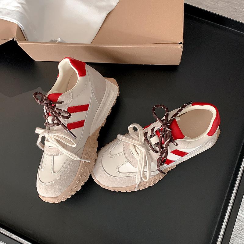 . Inner heightening German training shoes women's spring and summer new small versatile breathable retro sports and leisure shoes