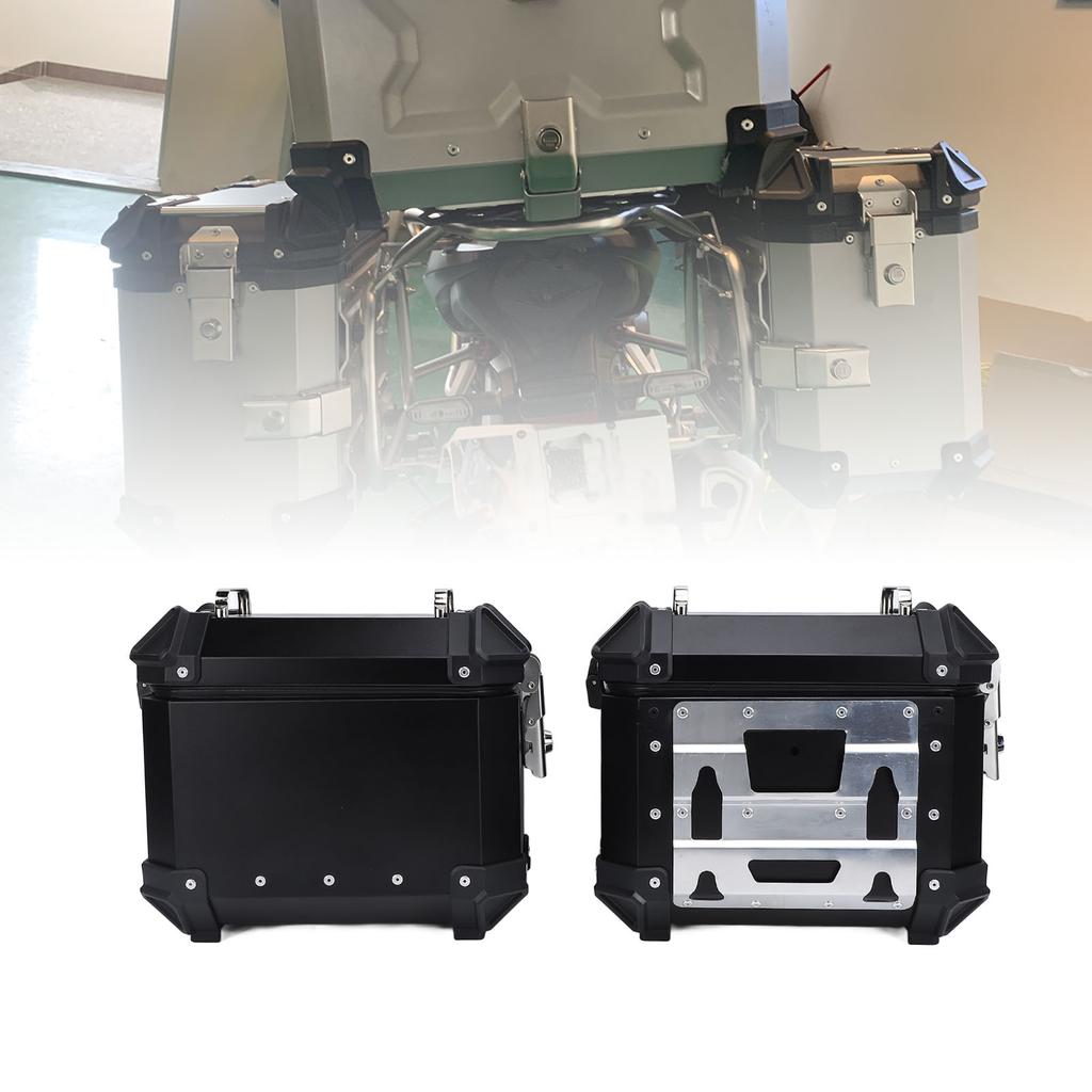 18L Πλαϊνή Βαλίτσα Μοτοσυκλέτας Κράμα Αλουμινίου Σκληρή Πλαϊνή Βαλίτσα Μοτοσυκλέτας με Κλειδαριά και Χειρολαβή για Κράνος Αποσκευές