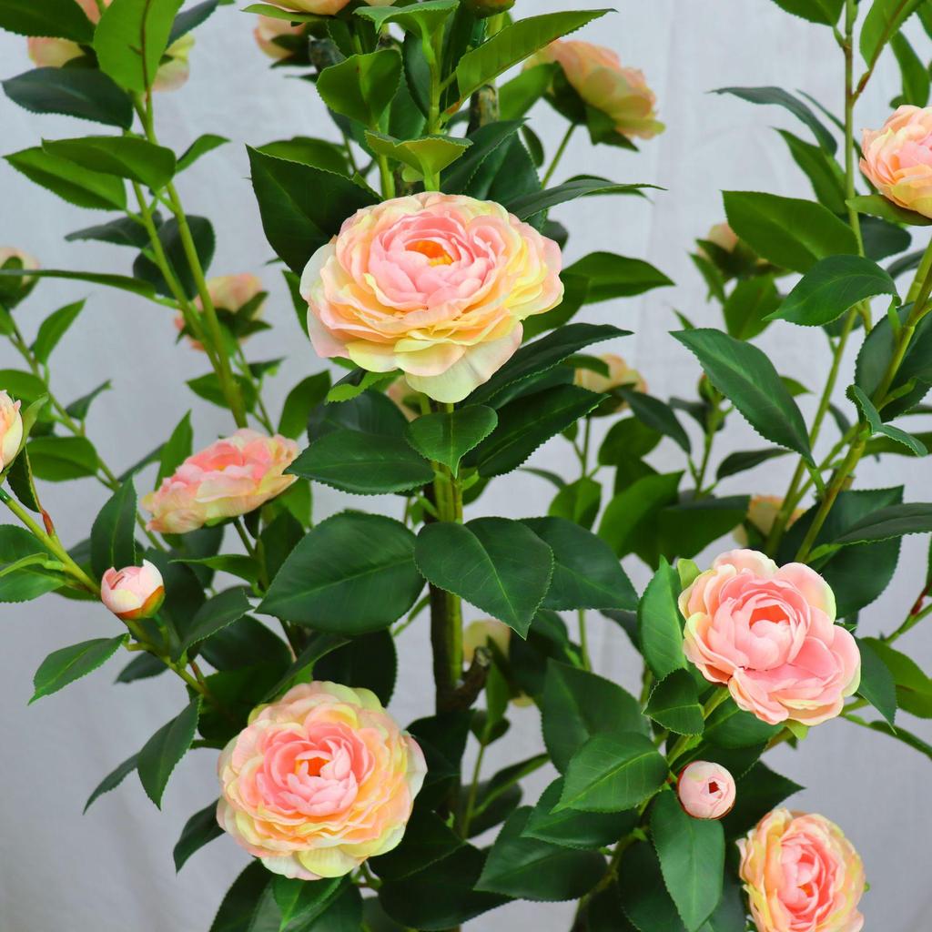 Artificial Camellia Rose Tree for Home Decoration