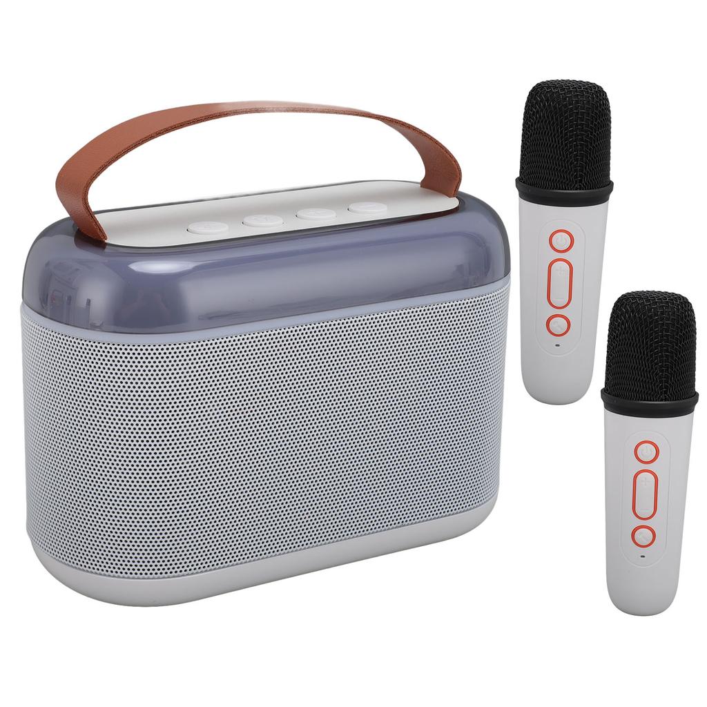 Karaoke Machine for Kids Adults Portable 5.0 Speaker with 2 Wireless Microphones RGB Light for Home Party