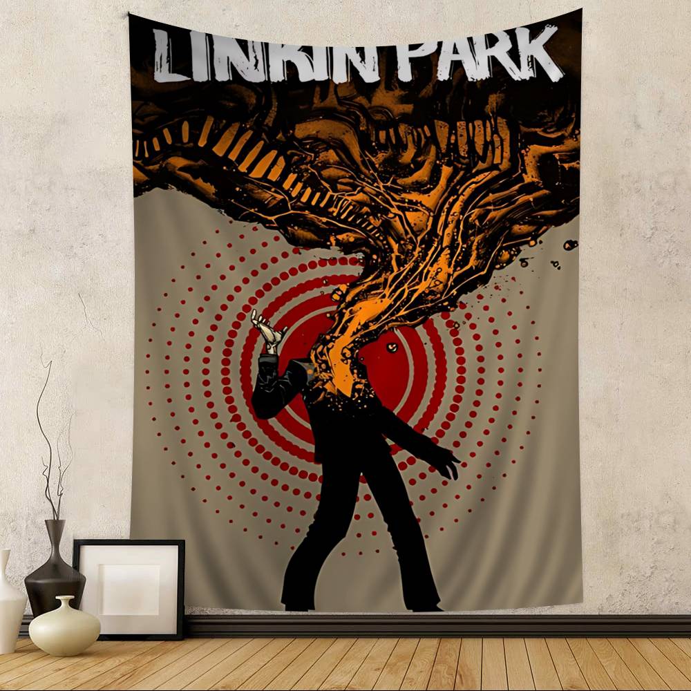 Nu Metal Band L-Linkin P-Park Cartoon Tapestry Art Science Fiction Room Home Decor Wall Hanging Sheets