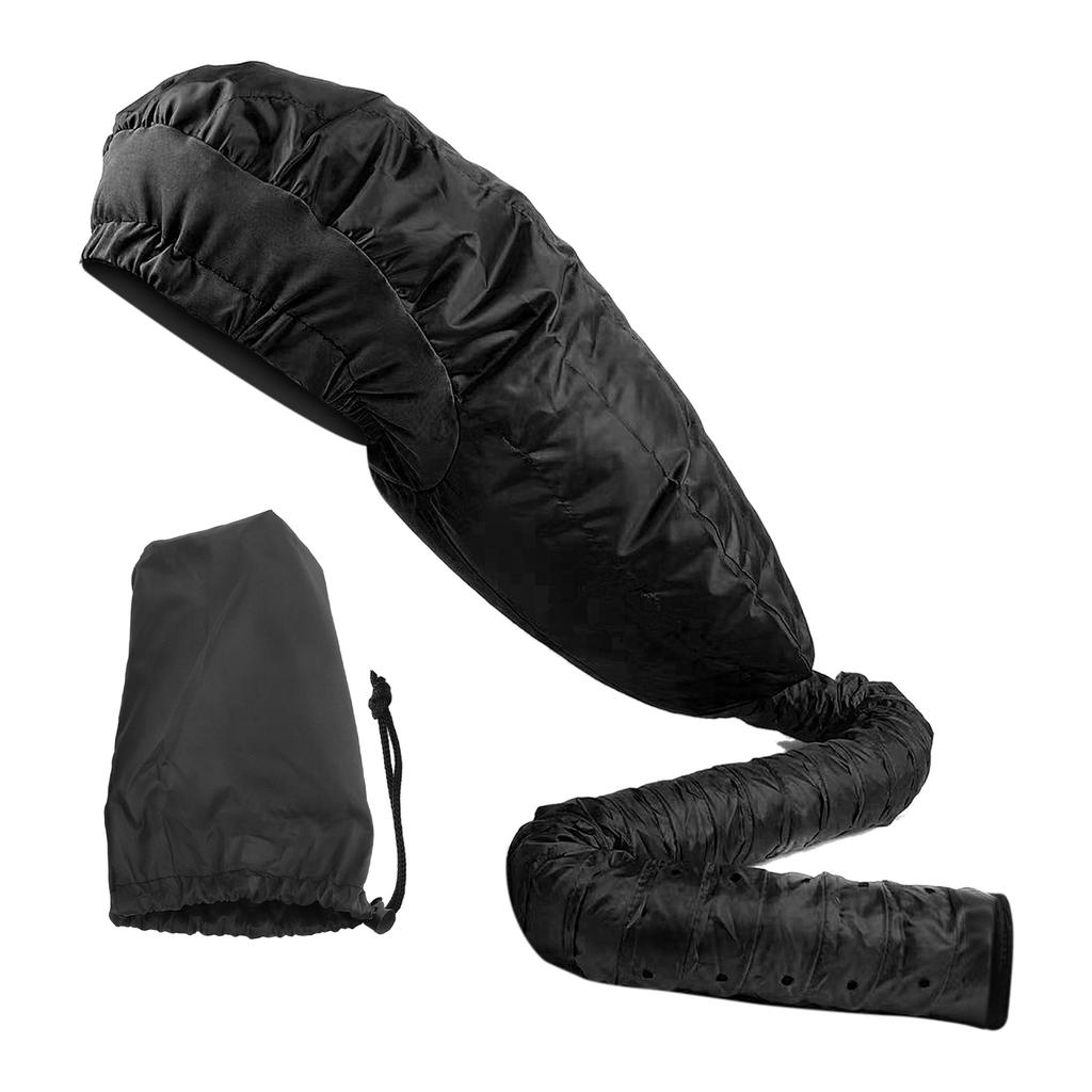 Przenośny czepek do suszenia włosów Duży czepek z wentylacją do głębokiej odżywki i zabiegu olejowego Czarny