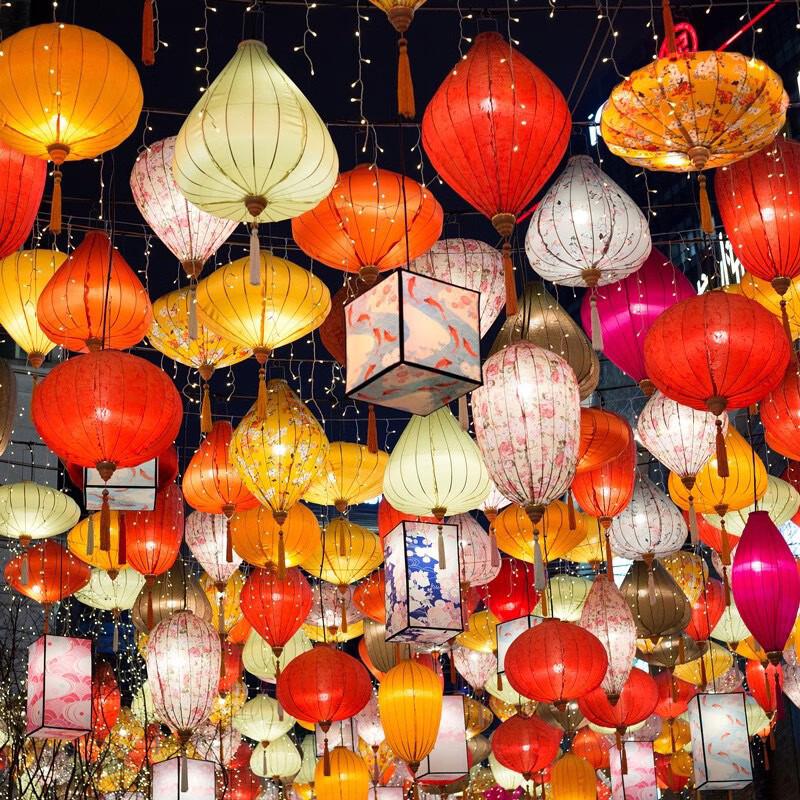 Lilang Spring Festival Floral Fabric Palace Lantern