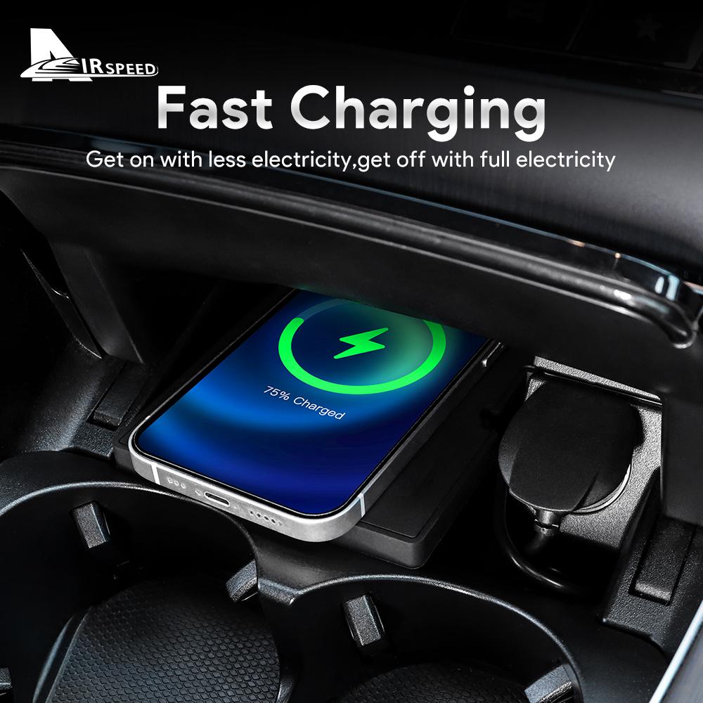 15W Car Wireless Charger For Mercedes Benz C Class W205 AMG C43 C63 2015-2025 GLC X253 X254 GLC43 GLC63 Mobile Phone Charging