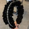Diamond-Studded Starry Night Retro Headband: Feminine Luxury French Hair Accessory