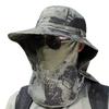 Sommer-Sonnenhüte UV-Schutz Outdoor Jagd Angelkappe für Männer Frauen Wandern Camping Visier Bucket Hat Neck Flap Fisherman Hat