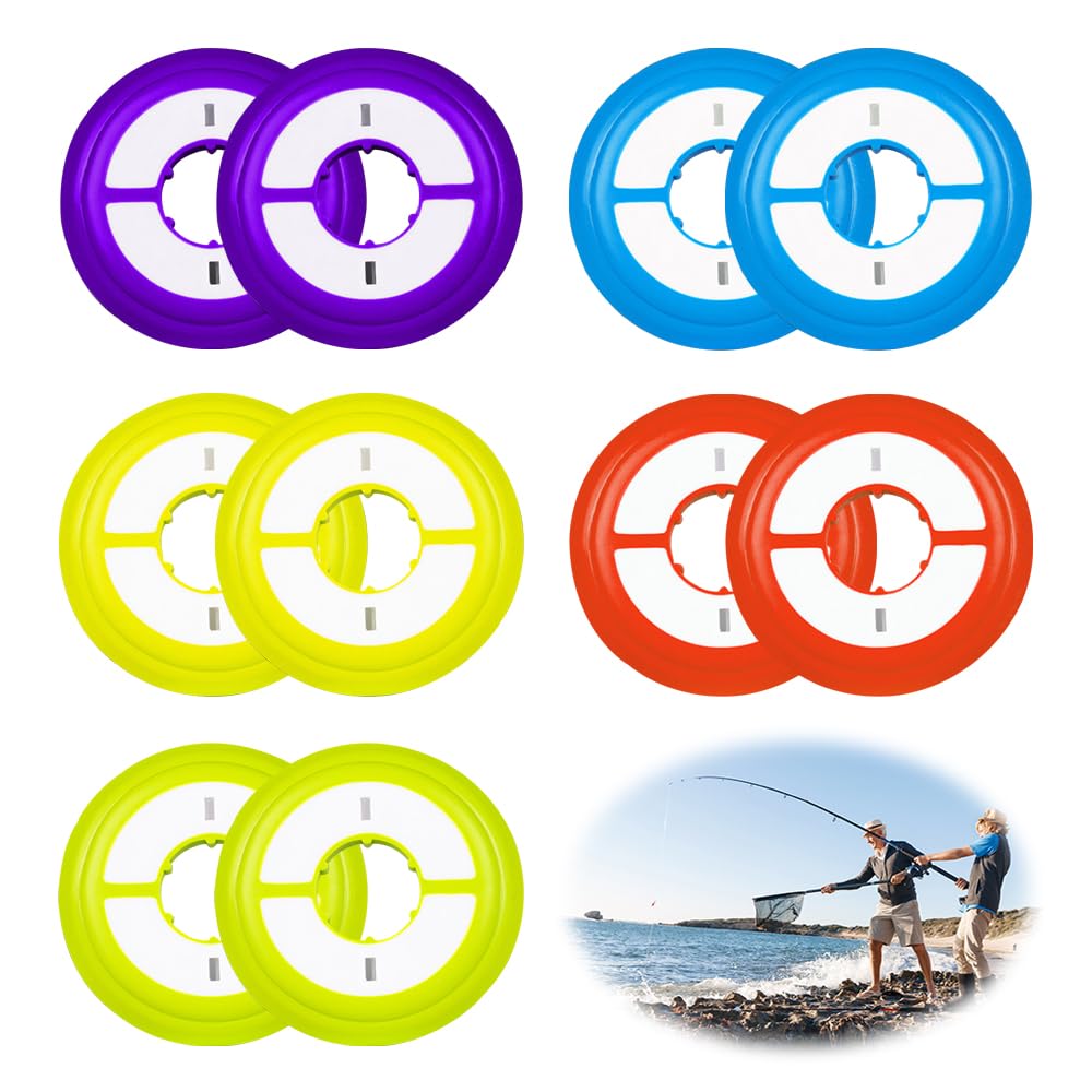 UrbanPulse Gimmick Set of 10, 5 Colors, Fishing Line Wrap, жёлтый