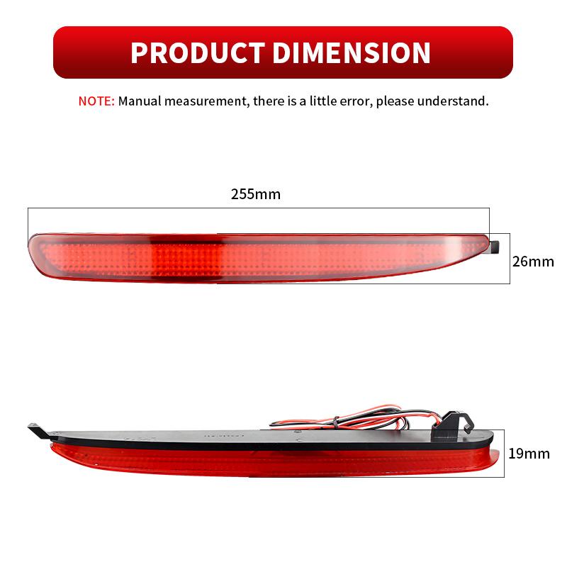 2PCS LED Rear Bumper Reflector Brake Lights Canbus For Mazda 6 2003-2008 Red/Smoked Lens Tail Stop Warning Lamps Car Accessories