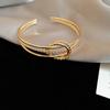 Twisted Multi-layer Cuff Bangles Iron Exaggerated Bracelet Unique Wide Open Bangle  Decoration