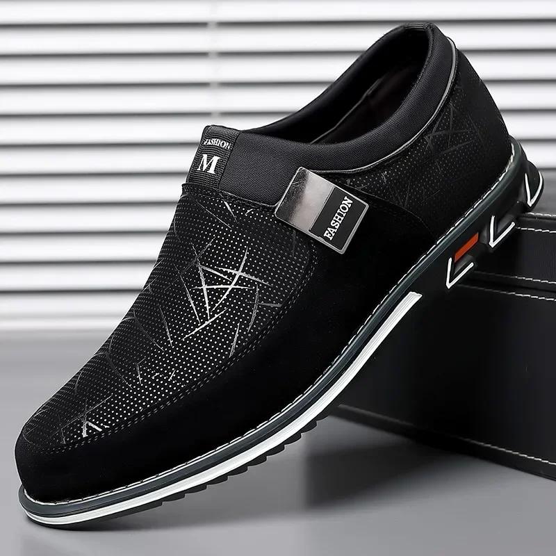 Luxury Men's Dress Shoes Fashion Leather Business Shoe Classic Office Formal Party Shoes for Men Fashion Slip-On Loafers Zapatos