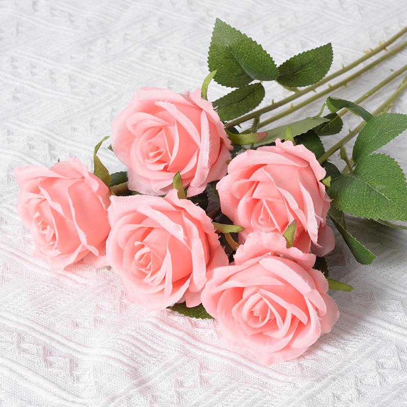 Artificial Flowers Fake Rose Bouquet Vases Home Decoration Accessories Wedding Plants Bridal Clearance Floristics Diy Gift Cheap