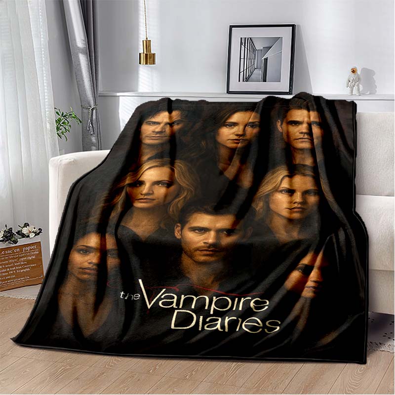 The Vampire Diaries Blanket,Children's Cartoon Blanket,soft Portable and Suitable for All Seasons,Birthday Gift.