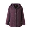 Plus Size Velvet Winter Coat for Middle-Aged Women - Long Sleeve Fashionable Loose Fit