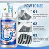 350ml Sbloccante per Tubi Azione Rapida Pulitore per Scarichi Cucina Bagno Scarichi Potente Rimuovi Tappi Manutenzione Casa Agente Sbloccante per Tubi