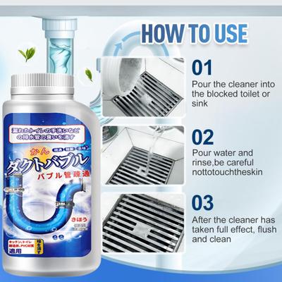 Yousheng 350ml Sbloccante per tubi ad azione rapida Pulitore per scarichi Rimuovi-ingorghi potente per scarichi di cucina e bagno Manutenzione della casa Agente per dragaggio tubi