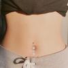 Gaibei Stylish Titanium Zircon Water Drop Navel Ring