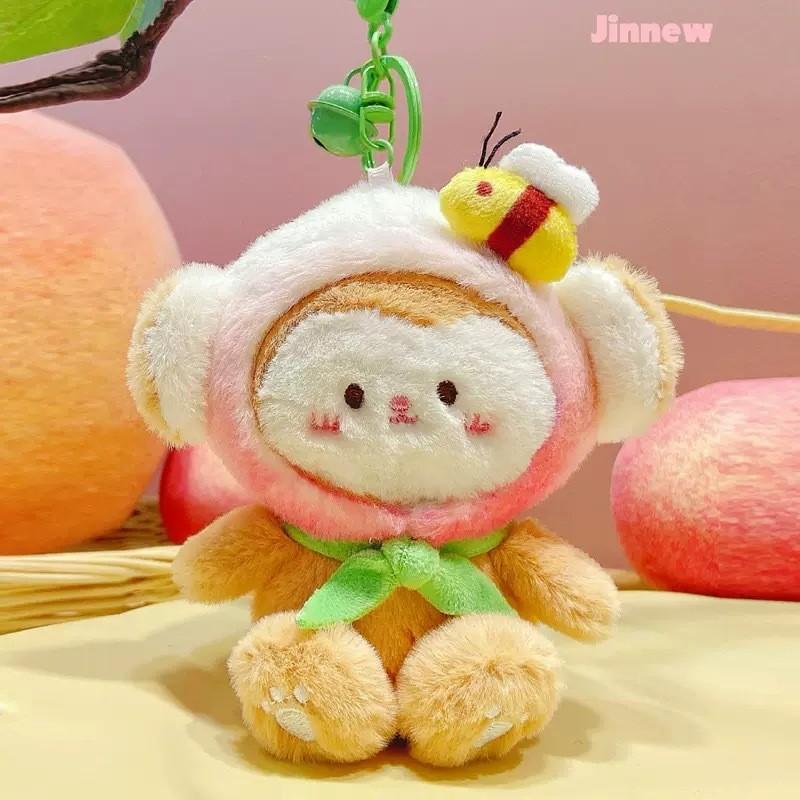 Adorable Rabbit Plush Bag Charm With Soft Plush Fabric For Travel Accessories