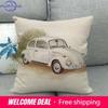 45Cm * Unique Watercolor Car Beetle Design, Suitable For Family Bedroom Hotel Decoration Pillow Case
