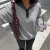 Fall New Style Hoodie - Relaxed and Feminine Style - Color-blocked, Faux Two-piece Hooded Hoodie