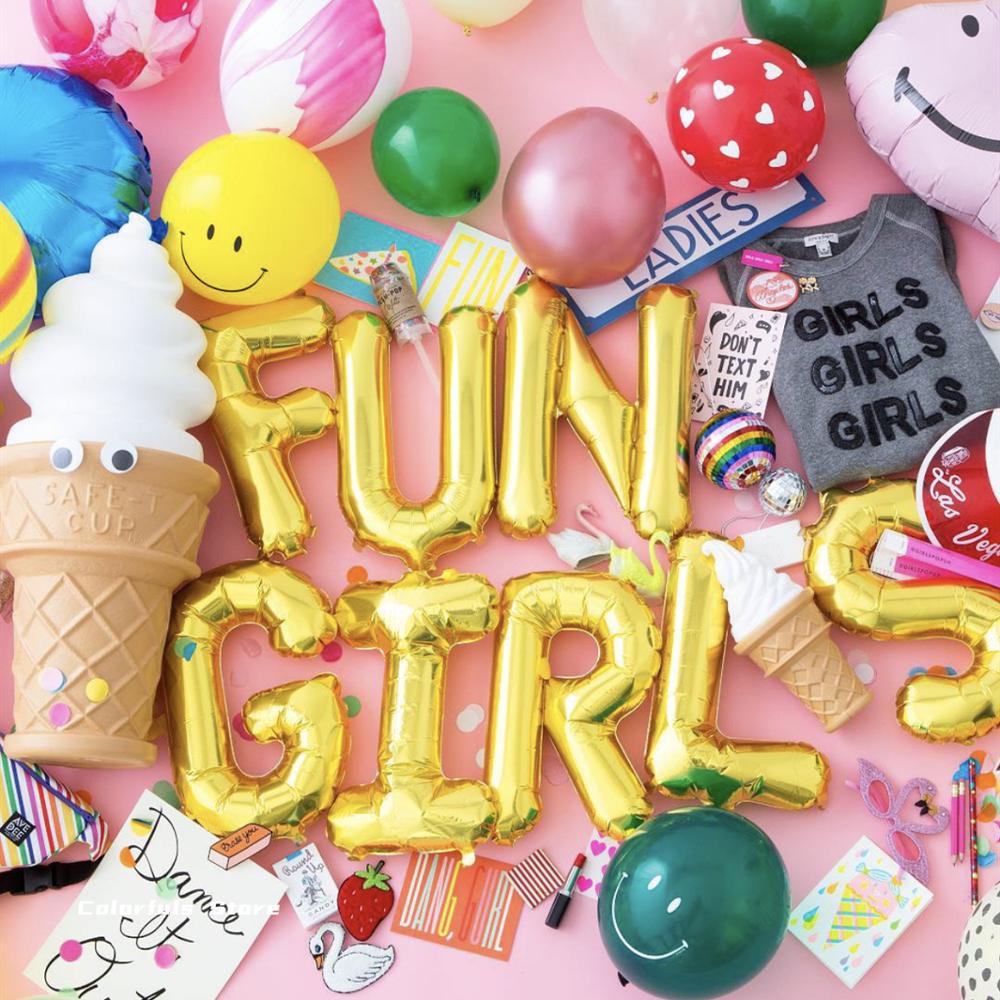 

8PC 16-inch Fun Girls Boys aluminum foil balloons Wedding House Christmas Party Baby Shower Happy Birthday Decorations New Years