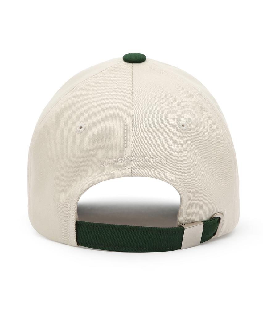 Eondeokeonteulol All-Season Cotton Color Block Logo Soft Top Ball Cap Unisex Baseball Cap College Crew / Authentic B B / Green