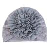 Lace Flower Head Scarf Turban Hat for Women Solid Color Islamic Headwear