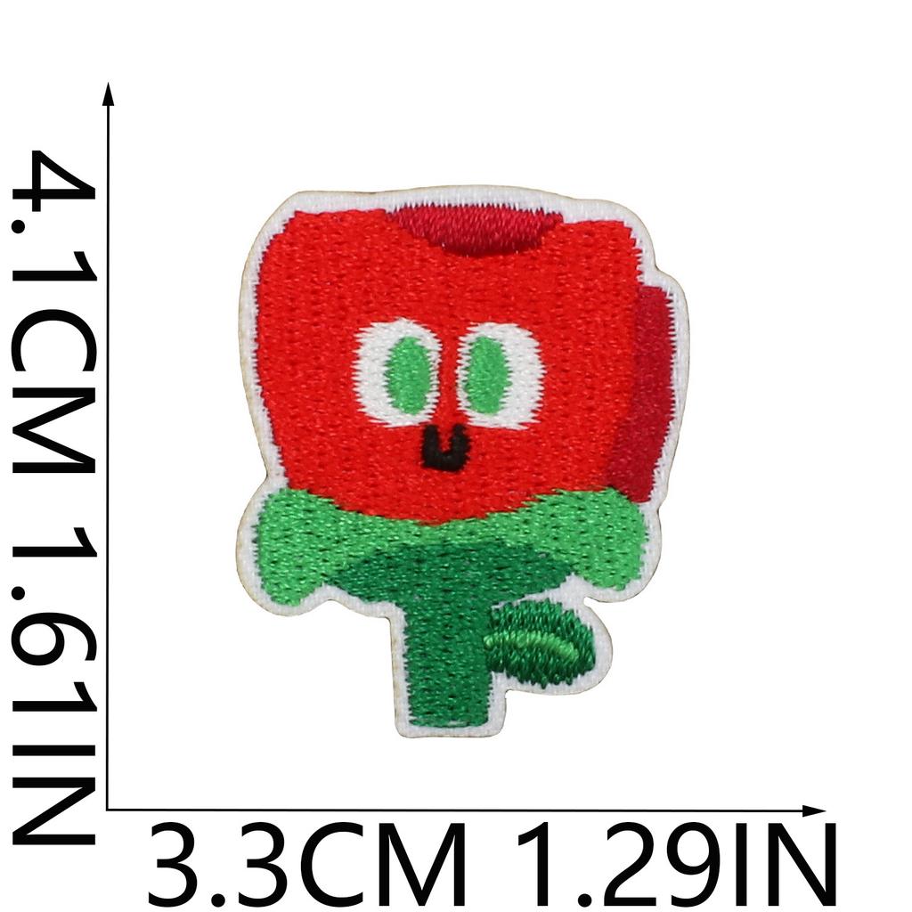 Orange Banana Embroidery Cloth Sticker Rose Patch Sticker Clothes Decoration Cute Cartoon Fruit Cloth Sticker Computer Embroidery Label