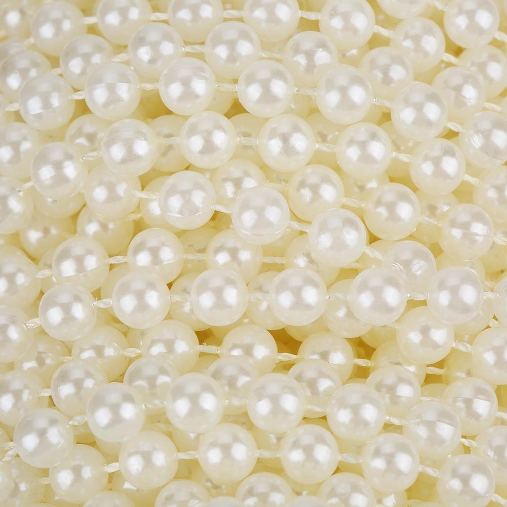 25mCelsiusroll Grinding Pearl Wire Beads Garland String   Wedding Decoration 6mm(white)