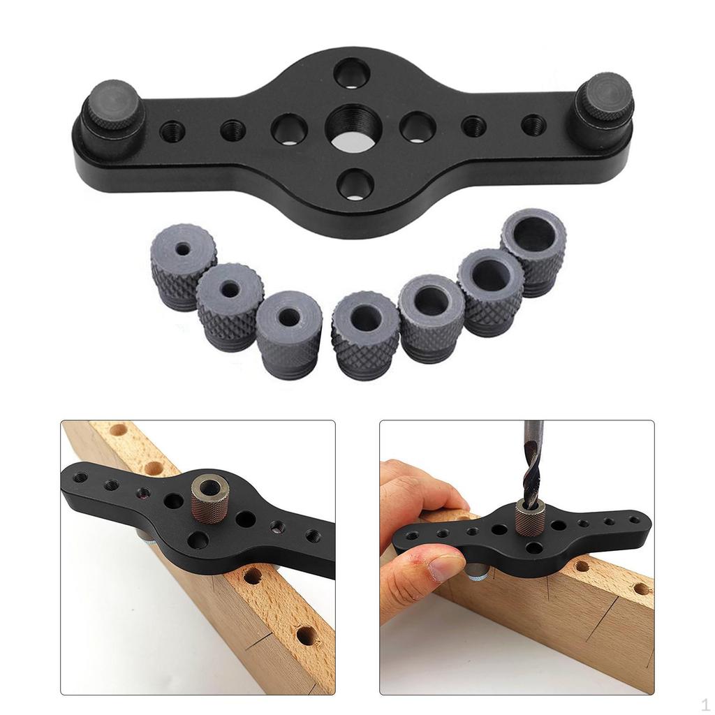 Hole Self Centering Kit Woodworking Holing with mm Drill Bushings Pocket Wood Vertical