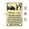 1 Piece Retro Metal Tin Sign Decorative Painting 8x12 Inch Office Living Room Patio Wall Decor