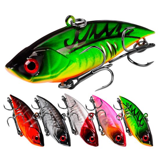 6.5cm/11g Barbed Fake Lure Shark Hook Plastic Excellent Throwing Distance VIB Bait Fishing