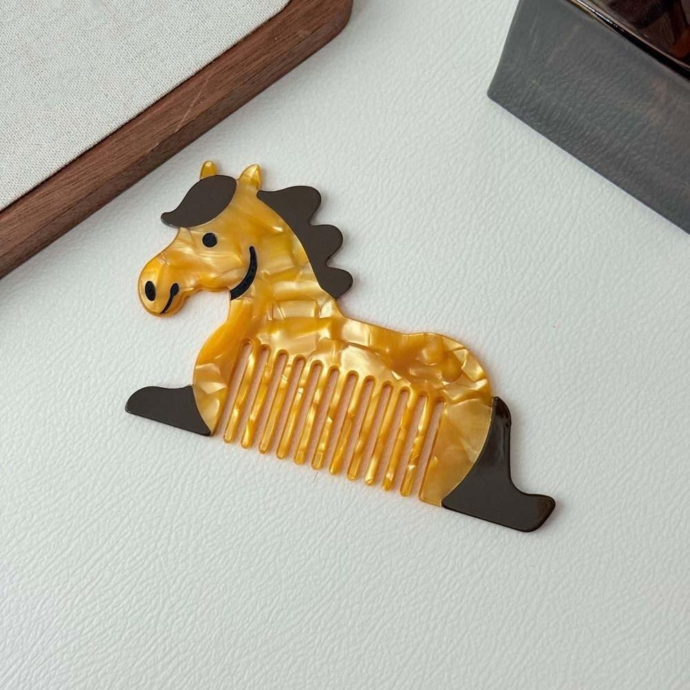 Cartoon Makeup Comb Acetate Hairdressing Combs Portable Acetic Acid Comb  Women оранжевый