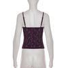 Purple V-neck Lace Patchwork Slim Camisole for Summer 2026