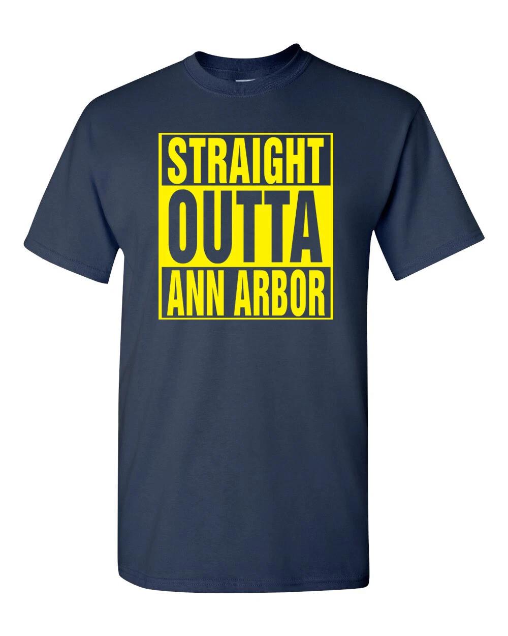 Straight Outta Ann Arbor Michigan Football Men s Tee Shirt 572 L