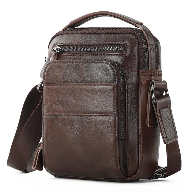 Genuine Leather Shoulder Bags For Men Messenger Bag Vintage Tote Crossbody Bags Handbag