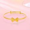 Gold Plated Adjustable Bow Bracelet for Girls